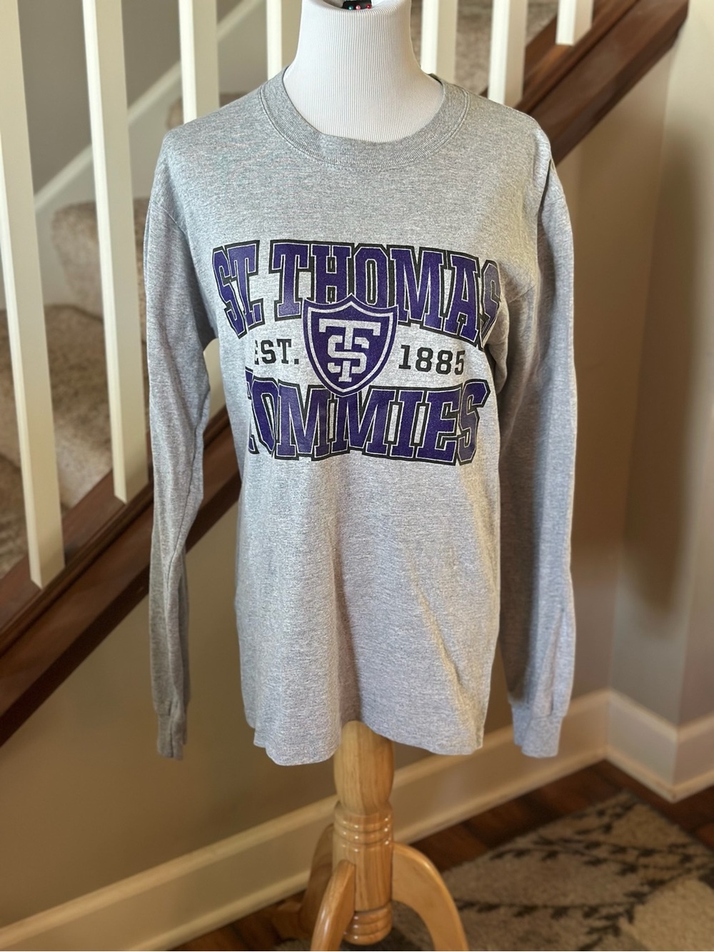 St. Thomas Tommies Long Sleeve with Purple Logo - C1068